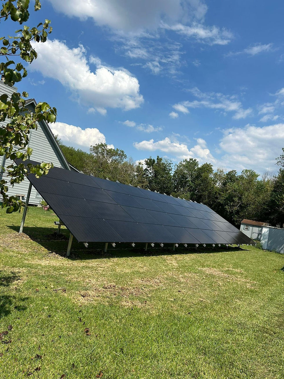 Ground-mount array, angle - installed by The Solar Scouts