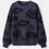 Thumbnail: Grunge Punk Eye Pattern Drop Shoulder Sweater
