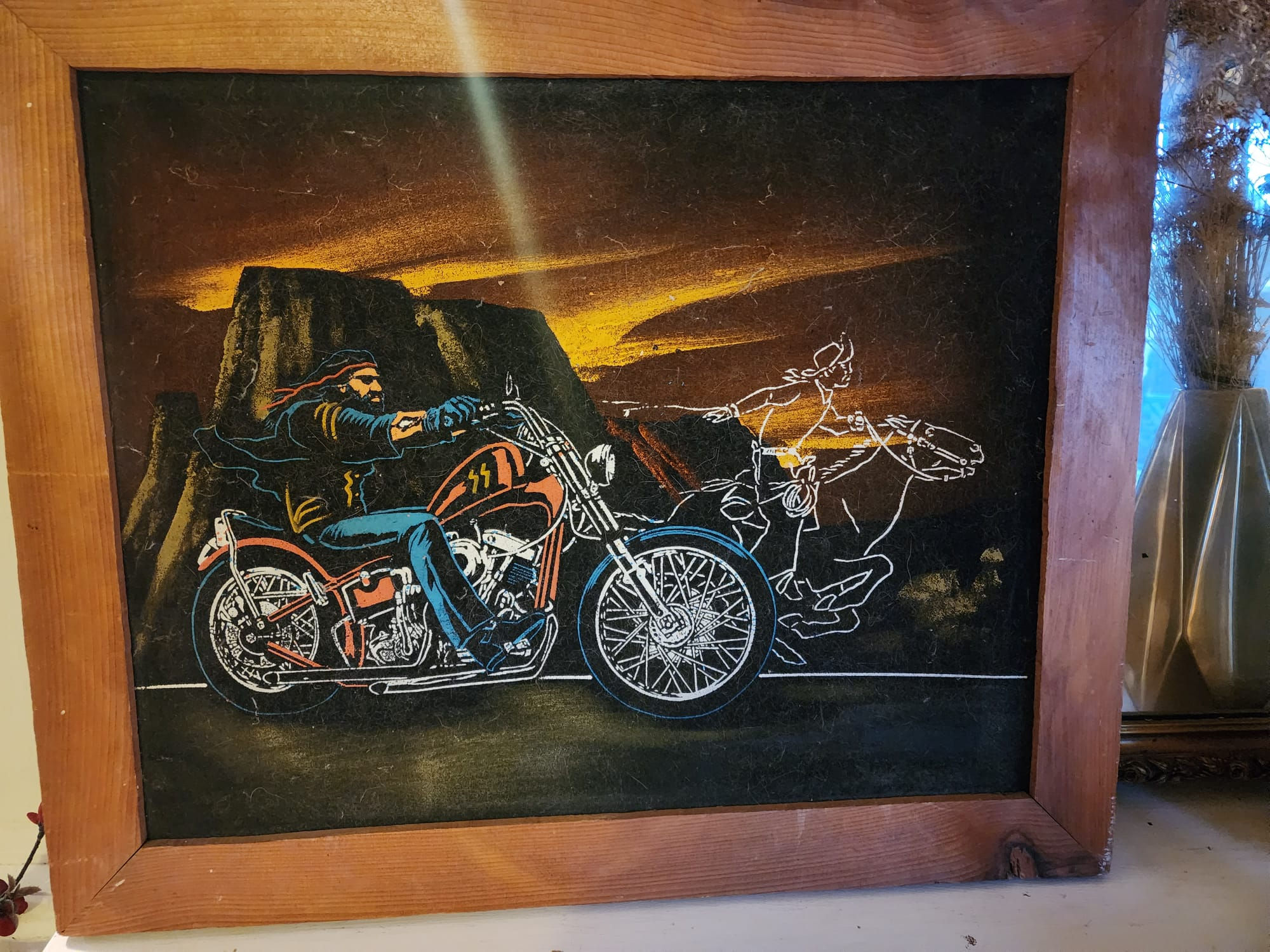 Velvet Ghost Cowboy & Chopper in the Desert