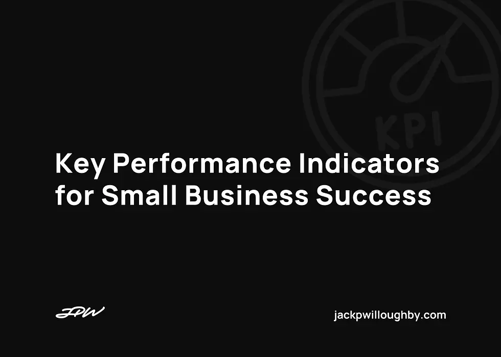 Small business success measured through key performance indicator blog cover.