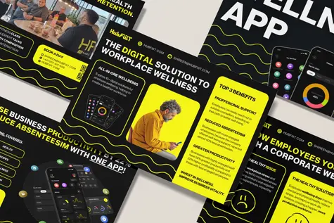 an advertisement for the digital solution to workplace wellness