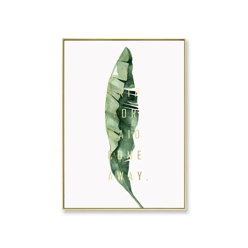 Thumbnail: Watercolor Leaves Wall Art Canvas Painting -Nordic Posters and Prints