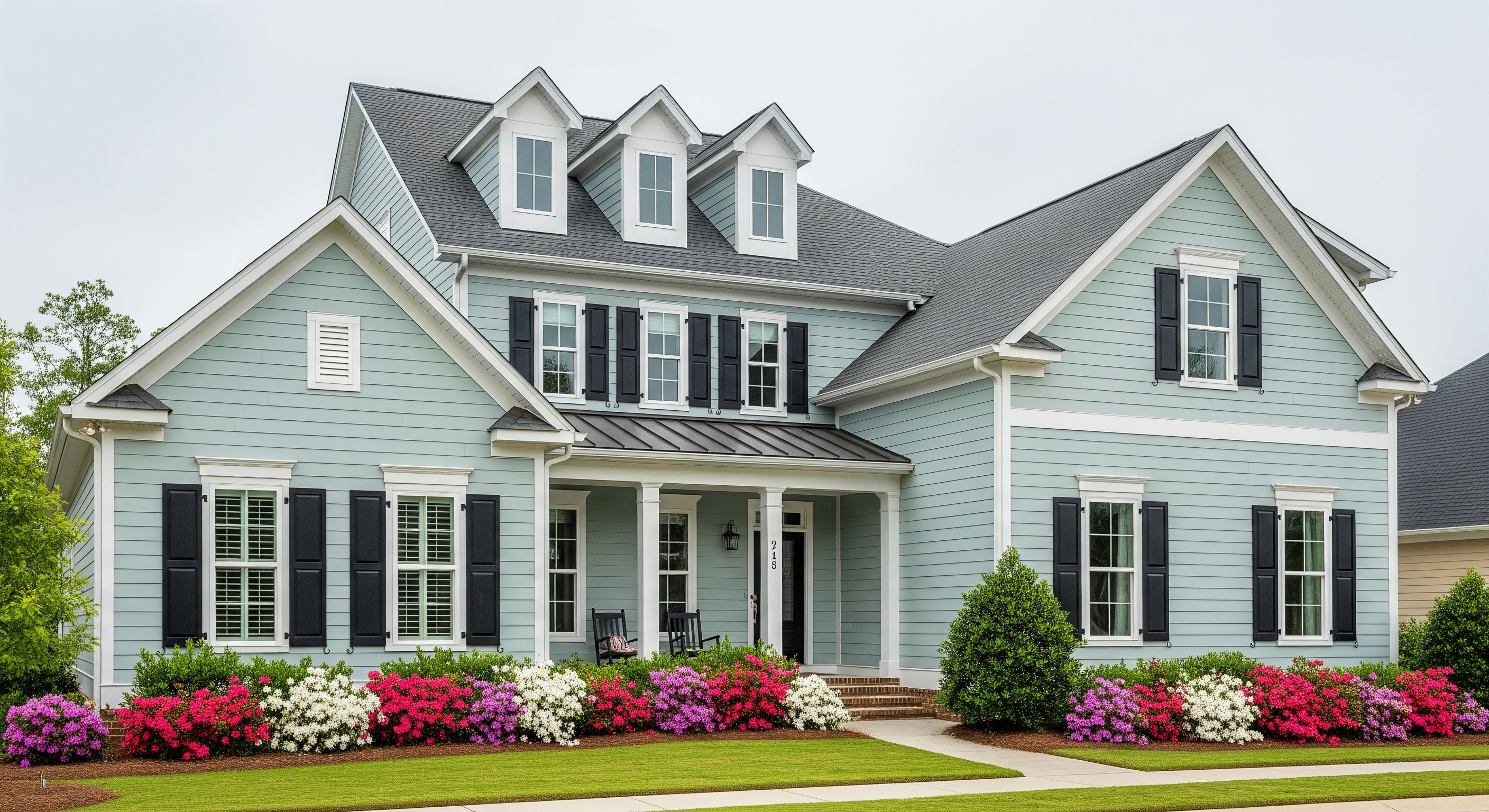 annual exterior cleaning maintenance plan Wilmington NC clean seafoam Hardie-board siding