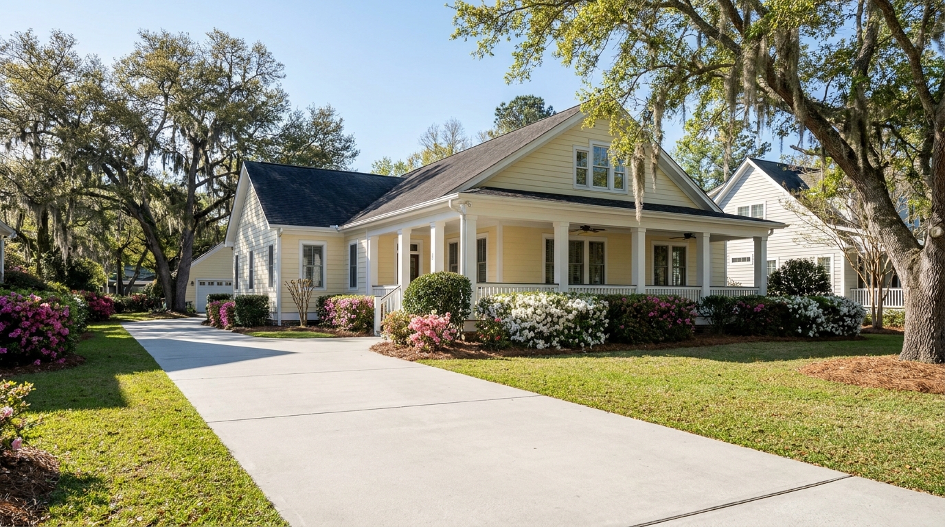 power washing driveway Wilmington NC clean slip resistant concrete