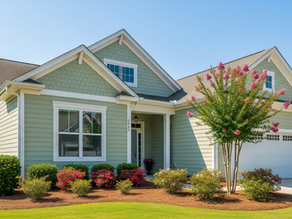 professional HOA exterior cleaning on a clean home in Leland NC