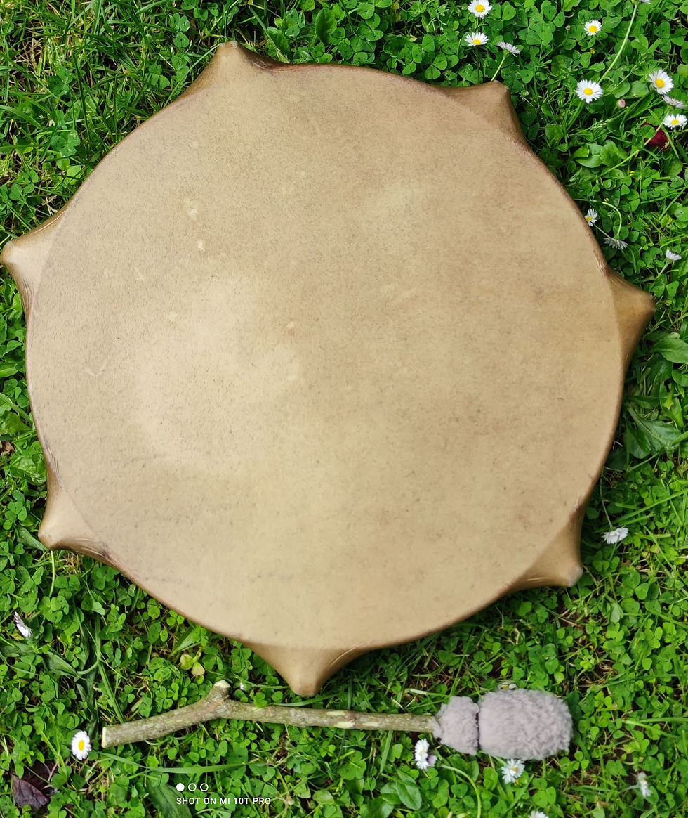 Tambour en peau de cheval et hêtre