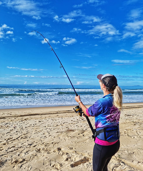 Big Fish Hooked From The Beach