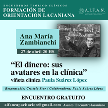Nuevo encuentro gratuito abierto a estudiantes de psicología y profesionales: Orientación Lacaniana