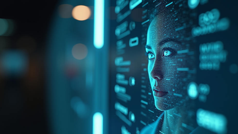 Close-up view of biometric facial recognition terminal