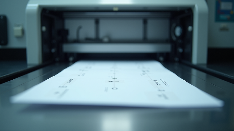 Eye-level view of OMR sheet scanning machine in operation