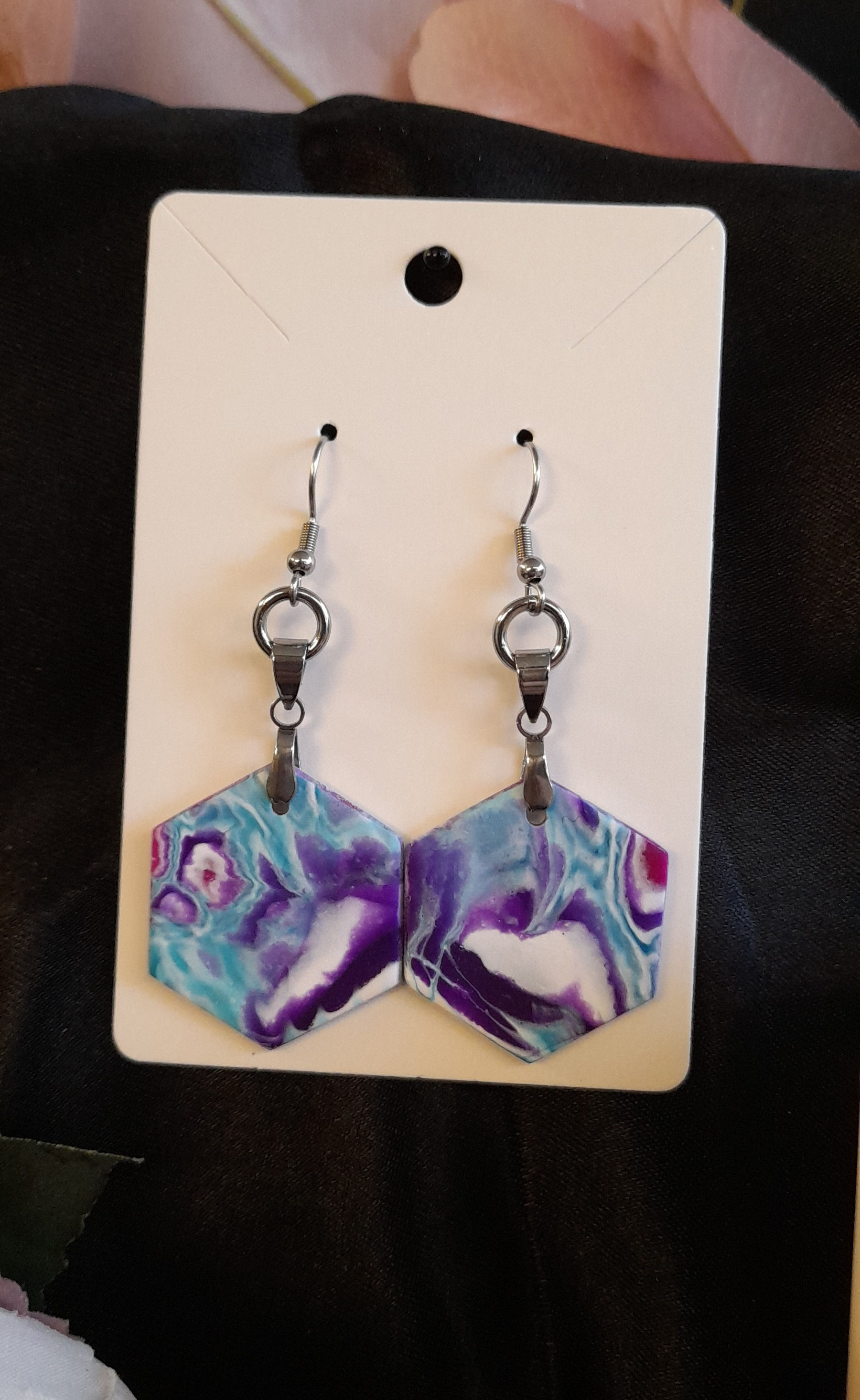 Pop Collection Hexagon Drop Earrings