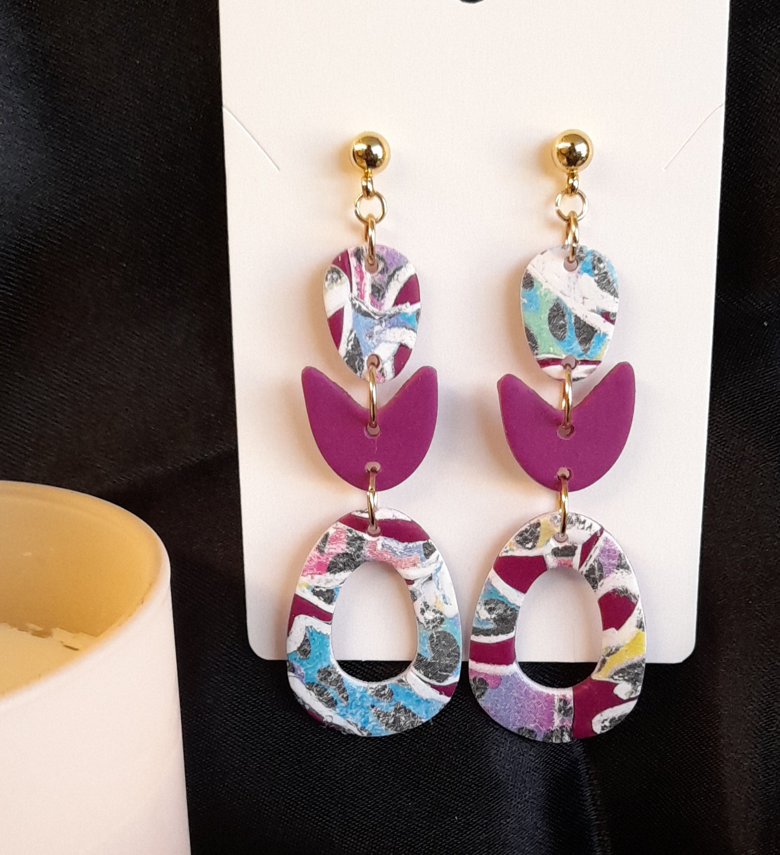 Graffiti Collection Triple drop Earrings