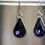 Thumbnail: Dark Purple Gemstone Teardrop Earrings