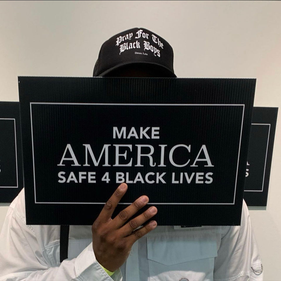 Make America Safe 4 Black Lives yard sign