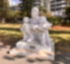 Statue of Steve Irwin and his children. Attribution.