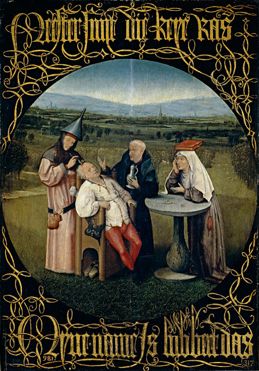Extracting the Stone of Madness c.1494–1516, oil on panel by Hieronymus Bosch (c.1450–1516)