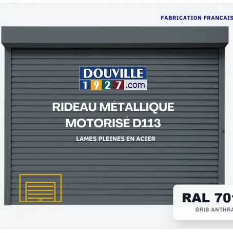 rideau métallique à prix fabricant avec moteur central