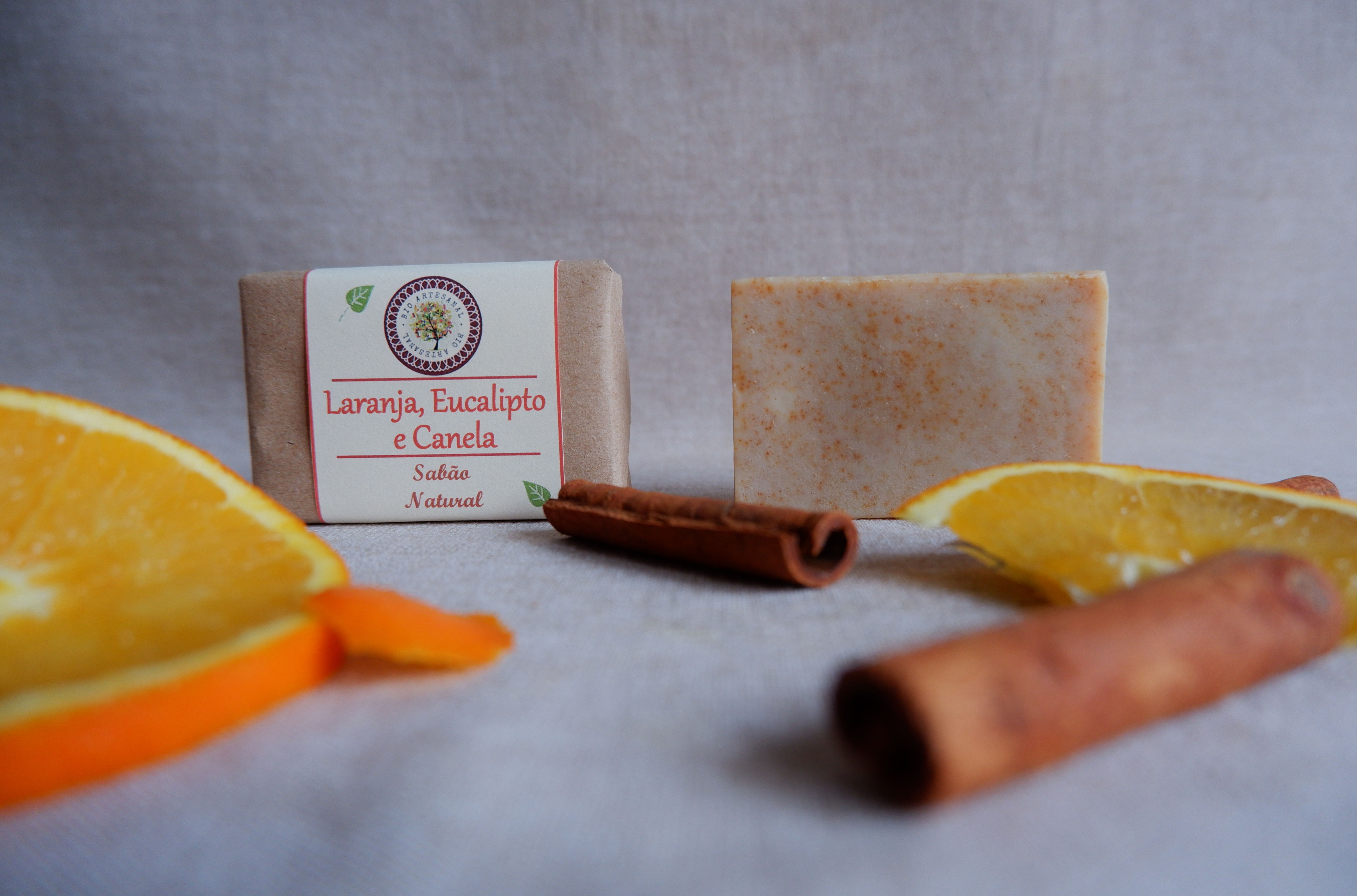 Sabão natural de Laranja, Eucalipto e Canela