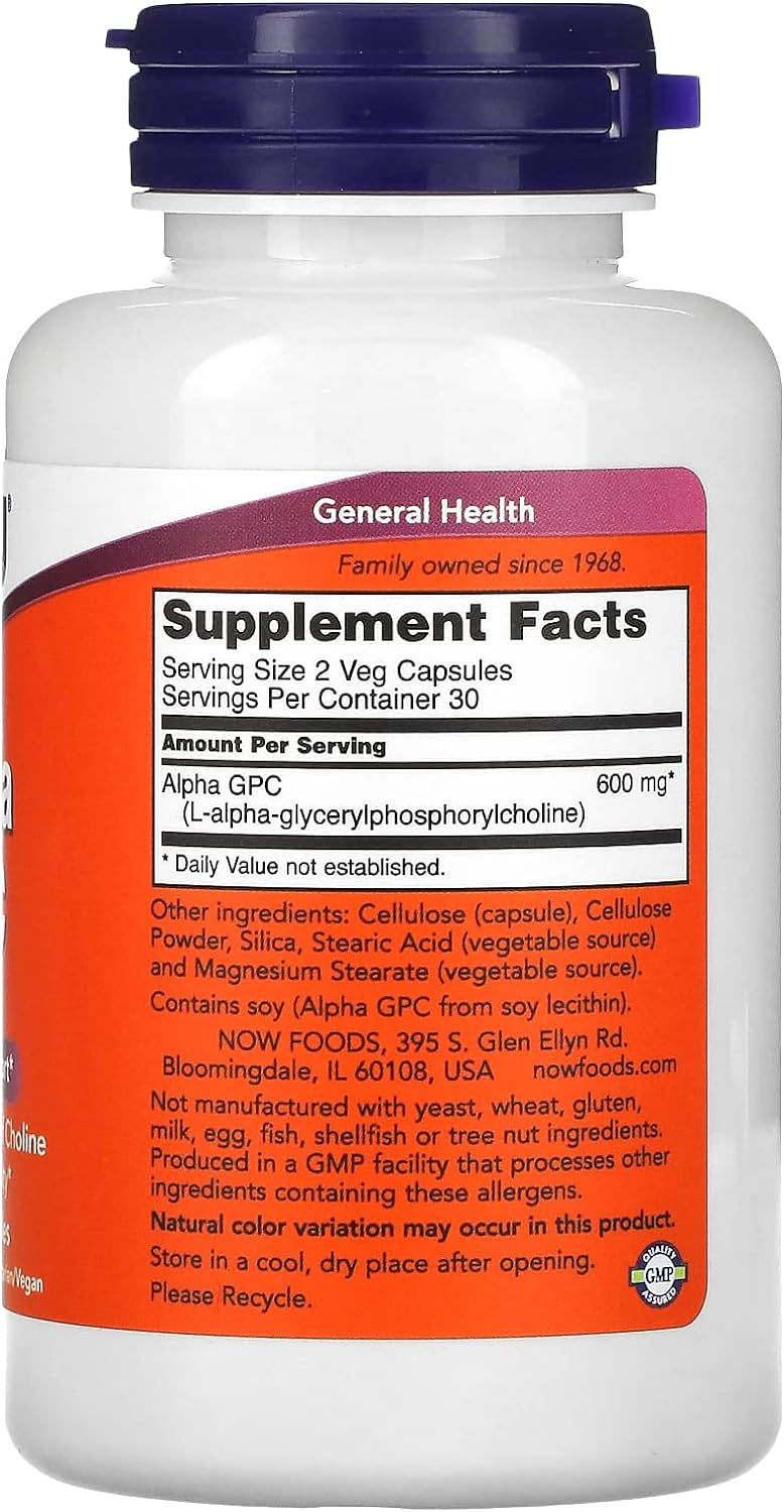 Miniatura: Alpha Gpc 300mg (60 Cápsulas) Now Foods