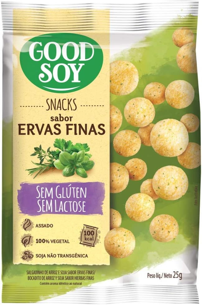 Miniatura: Snack GoodSoy Ervas Finas – Sem glúten, sem lactose - Snack Saudável – 25g
