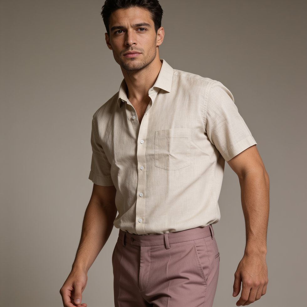 short-sleeve premium solid shirt
