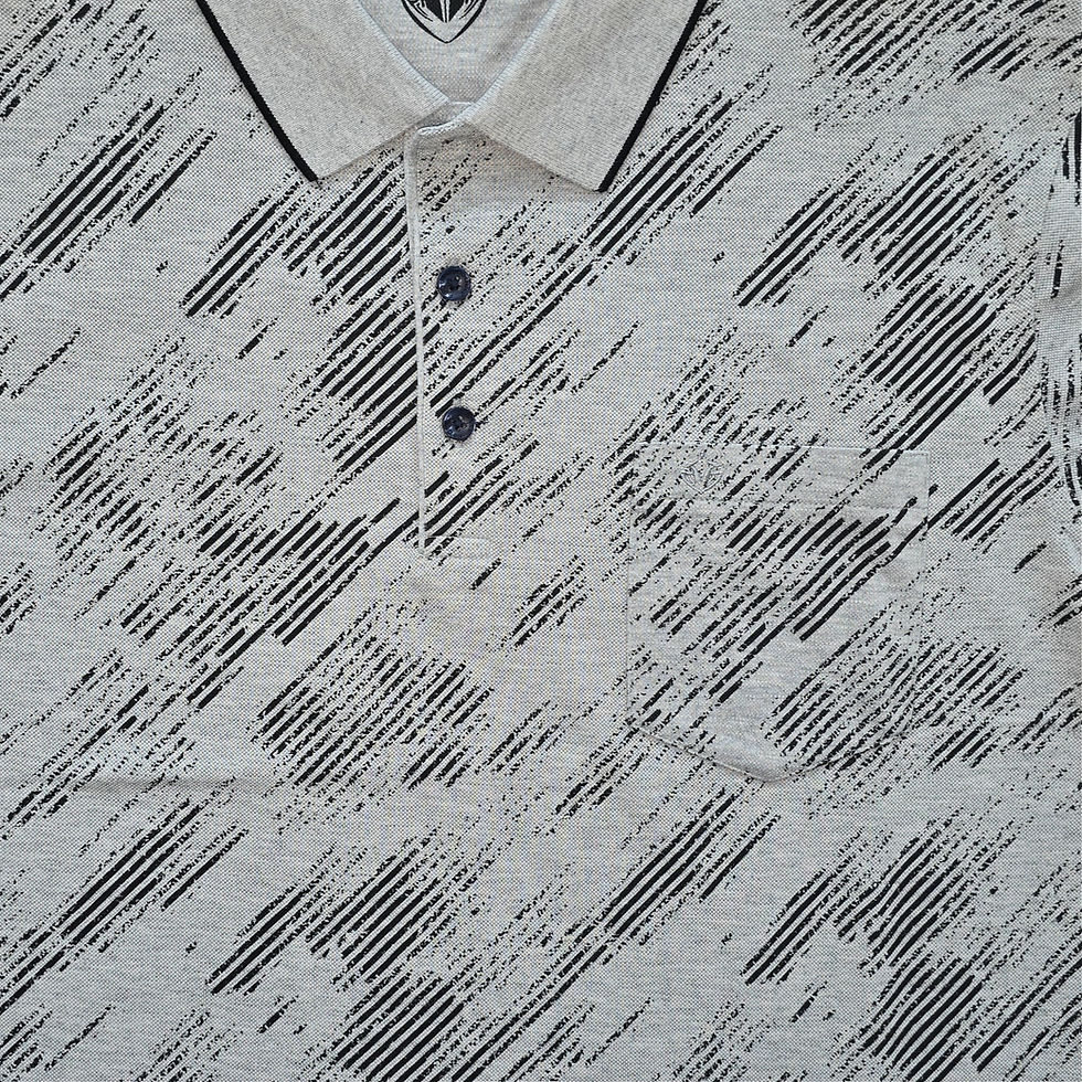 DIAGONAL PRINT POLO TSHIRT