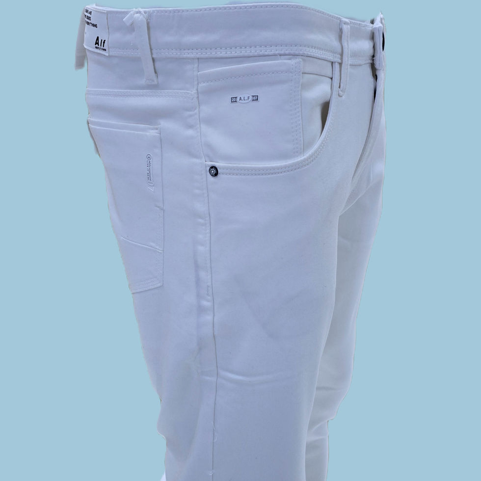 WHITE DENIM JEANS