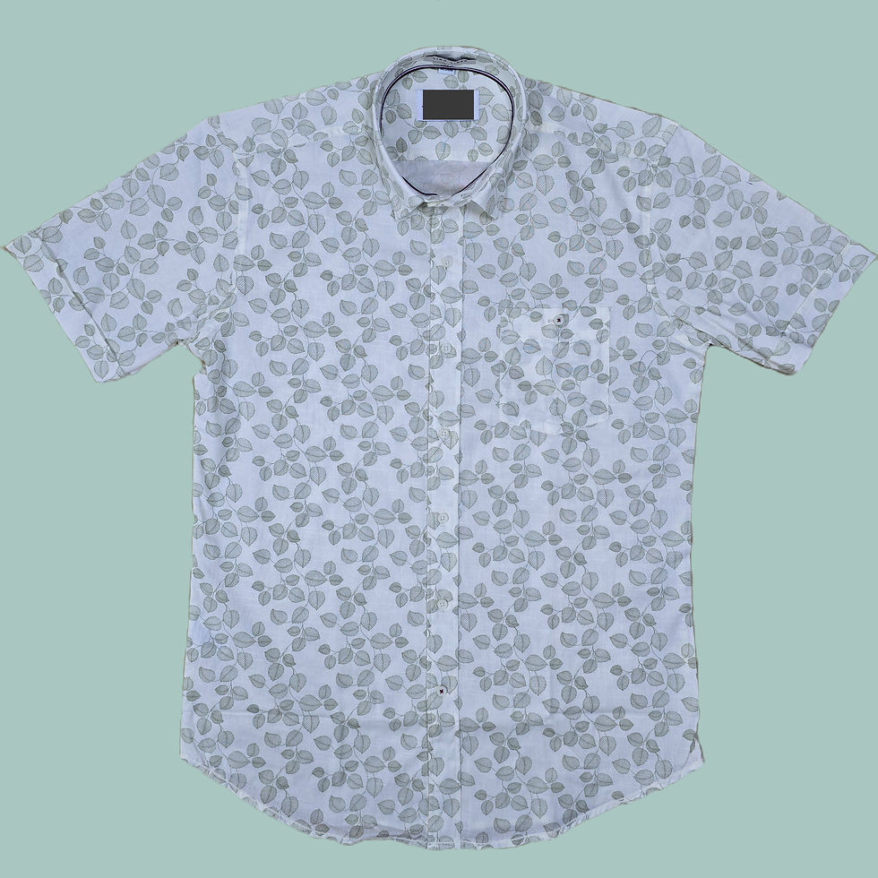 SHORT-SLEEVE MOTIF PRINTED SHIRT