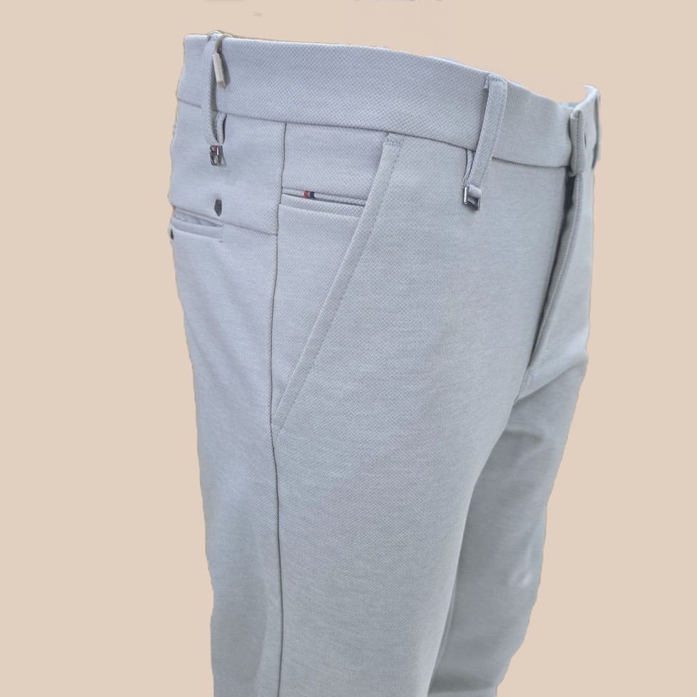 CROSS TEXTURED STRETCHABLE TROUSER