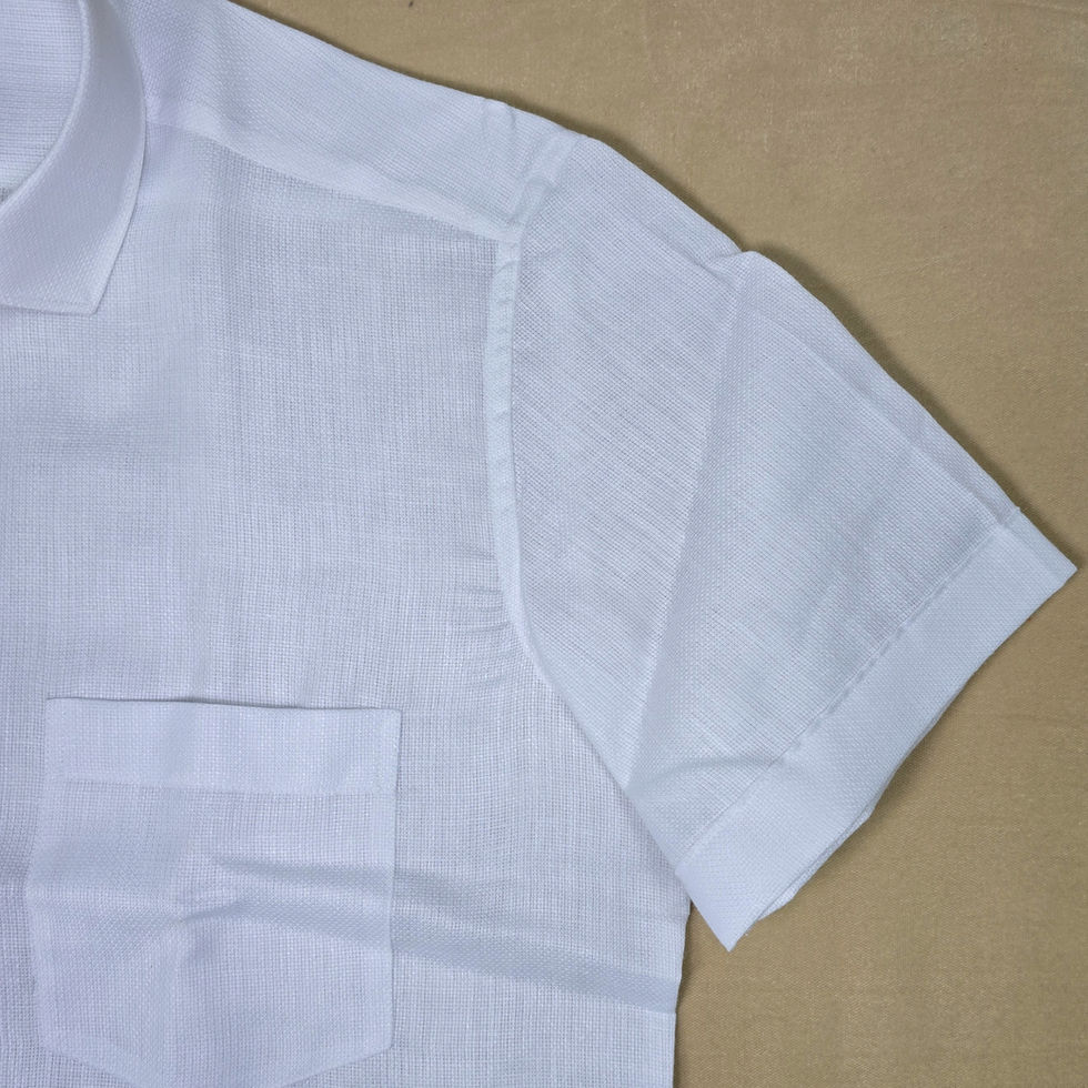 dobby cotton half-sleeve shirt