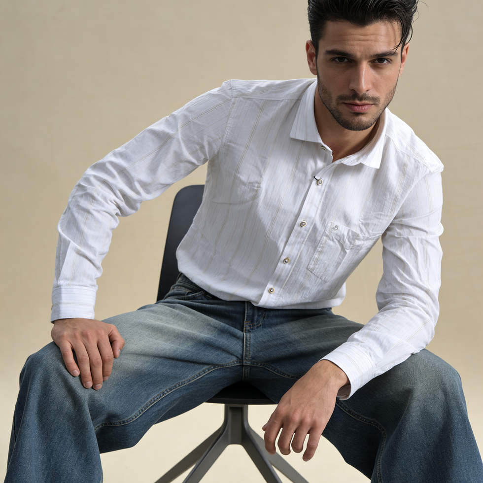 WHITE STRIPE SHIRT