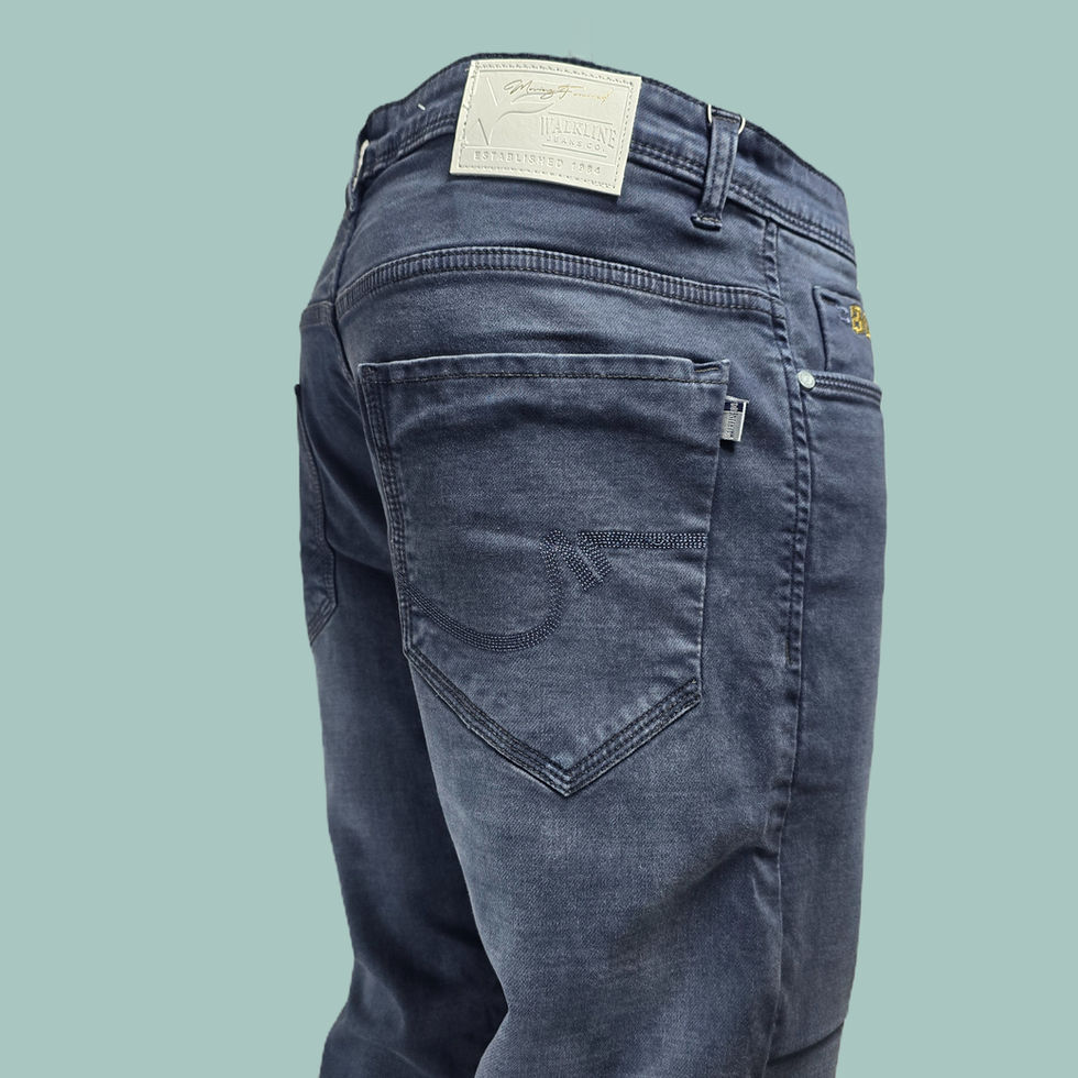 dark horizontal wash jeans