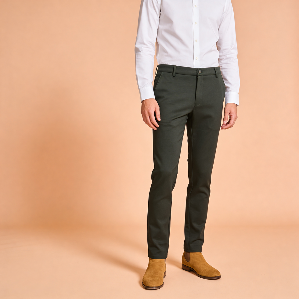 premium bottle green lycra trouser