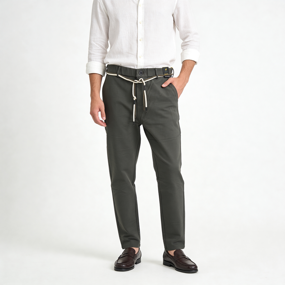 green lycra chinos