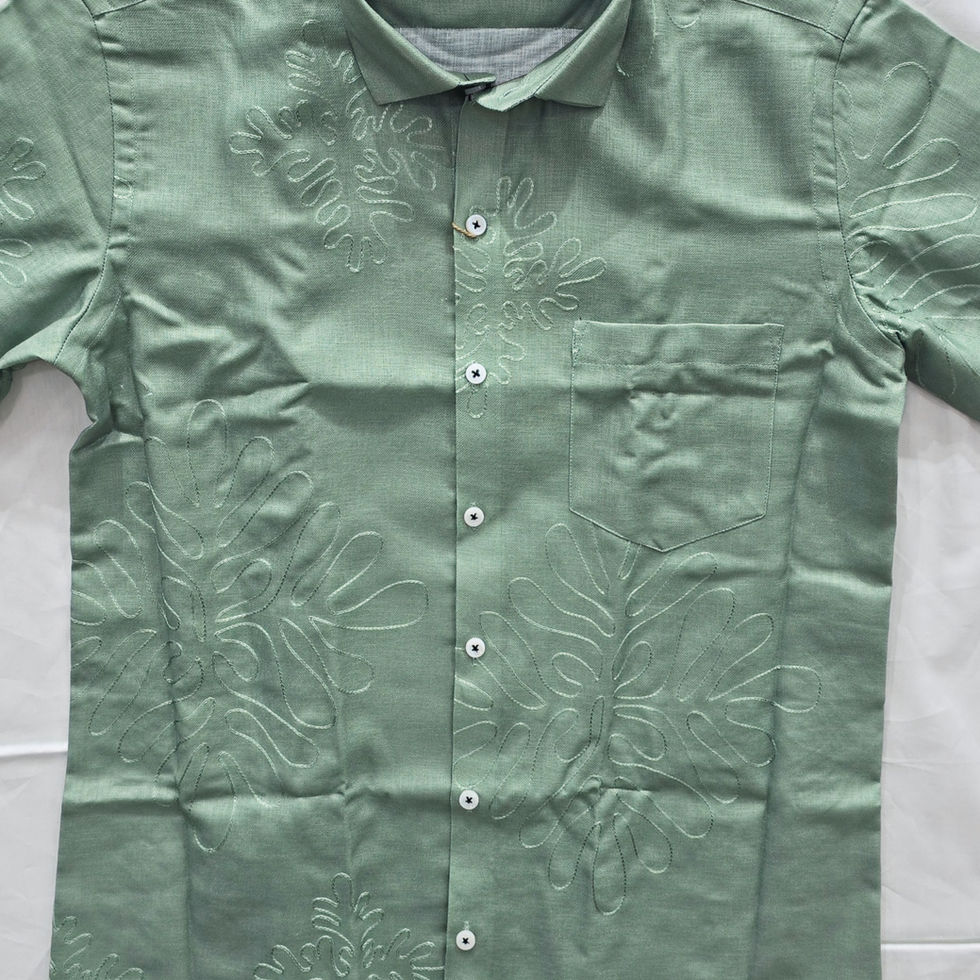 embroidered leaf shirt