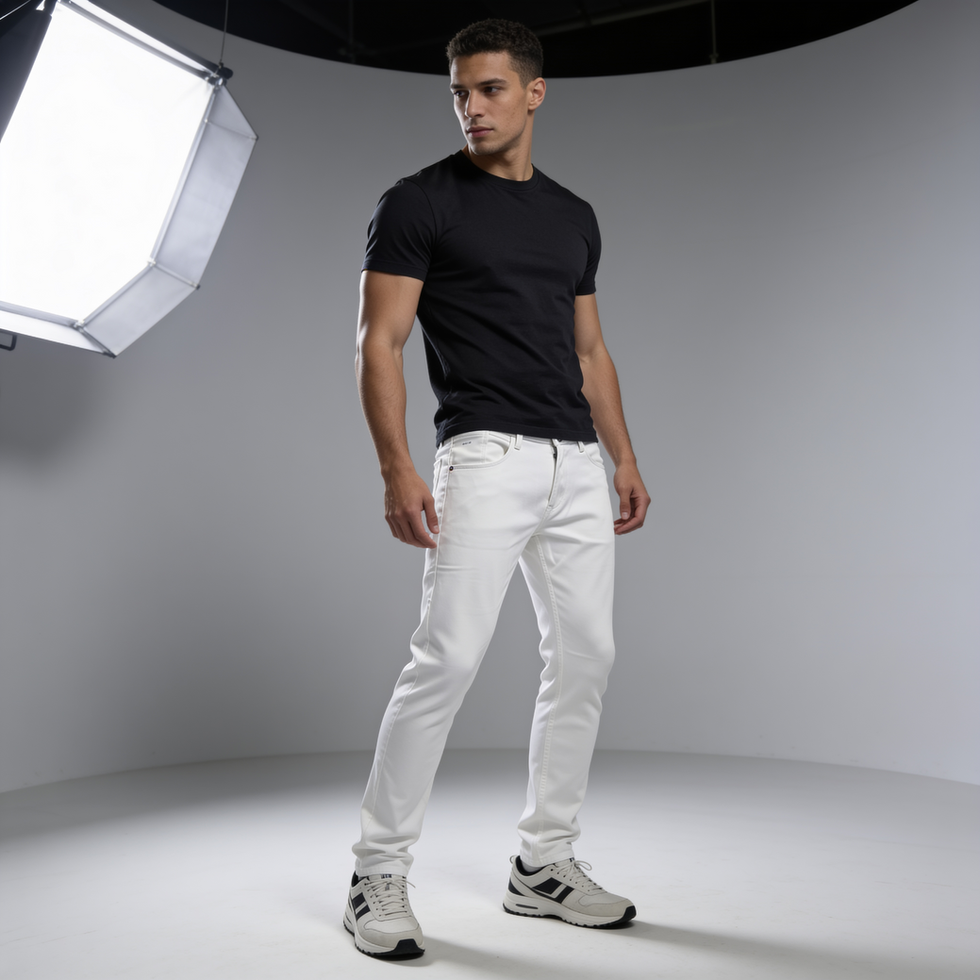 PURE WHITE DENIM JEANS