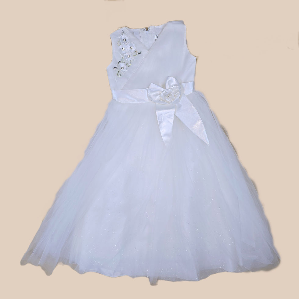 WHITE NET GOWN