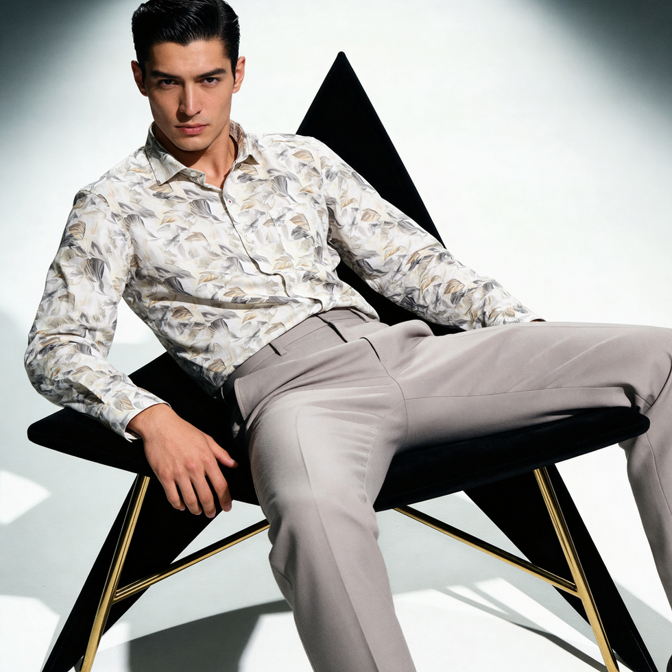 printed stretch shirt