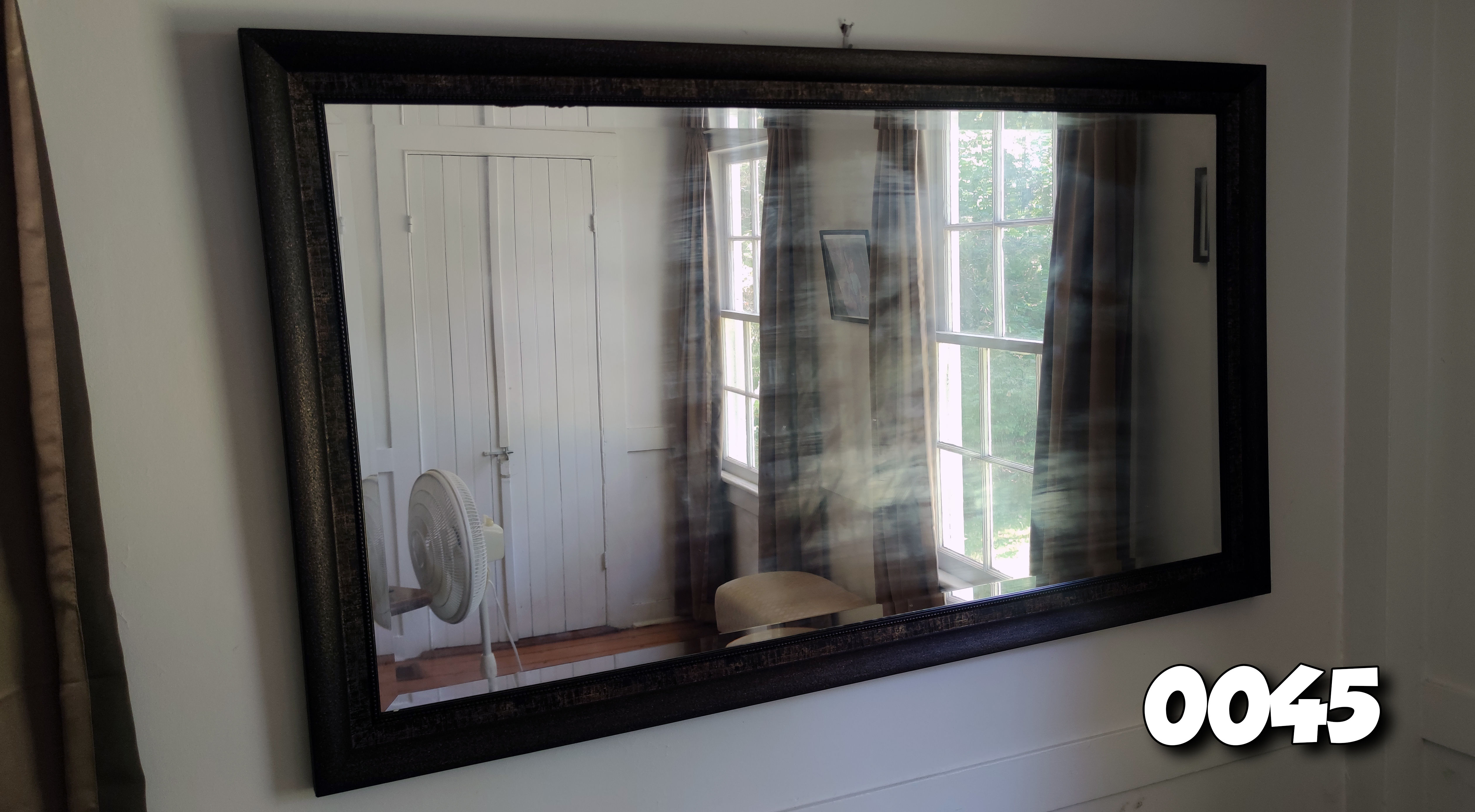 0045 - Antique rectangular wall mirror rustic look