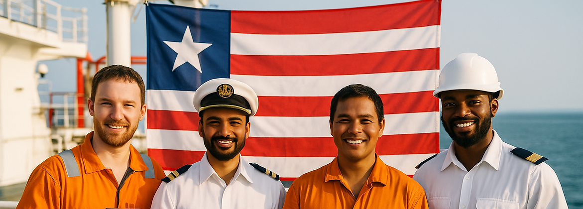 Liberia flag for crew endorsement and offshore company support