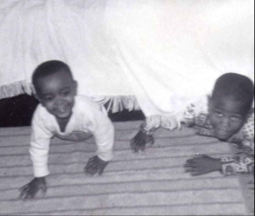 My brother Kenny and I are playing under the bed on 1534 Picquet Ave, Augusta, Georgia, circa 1966