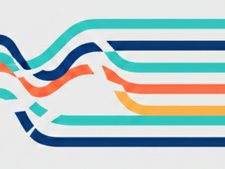 Abstract flowing lines representing interconnected systems and alignment across a digital practice.