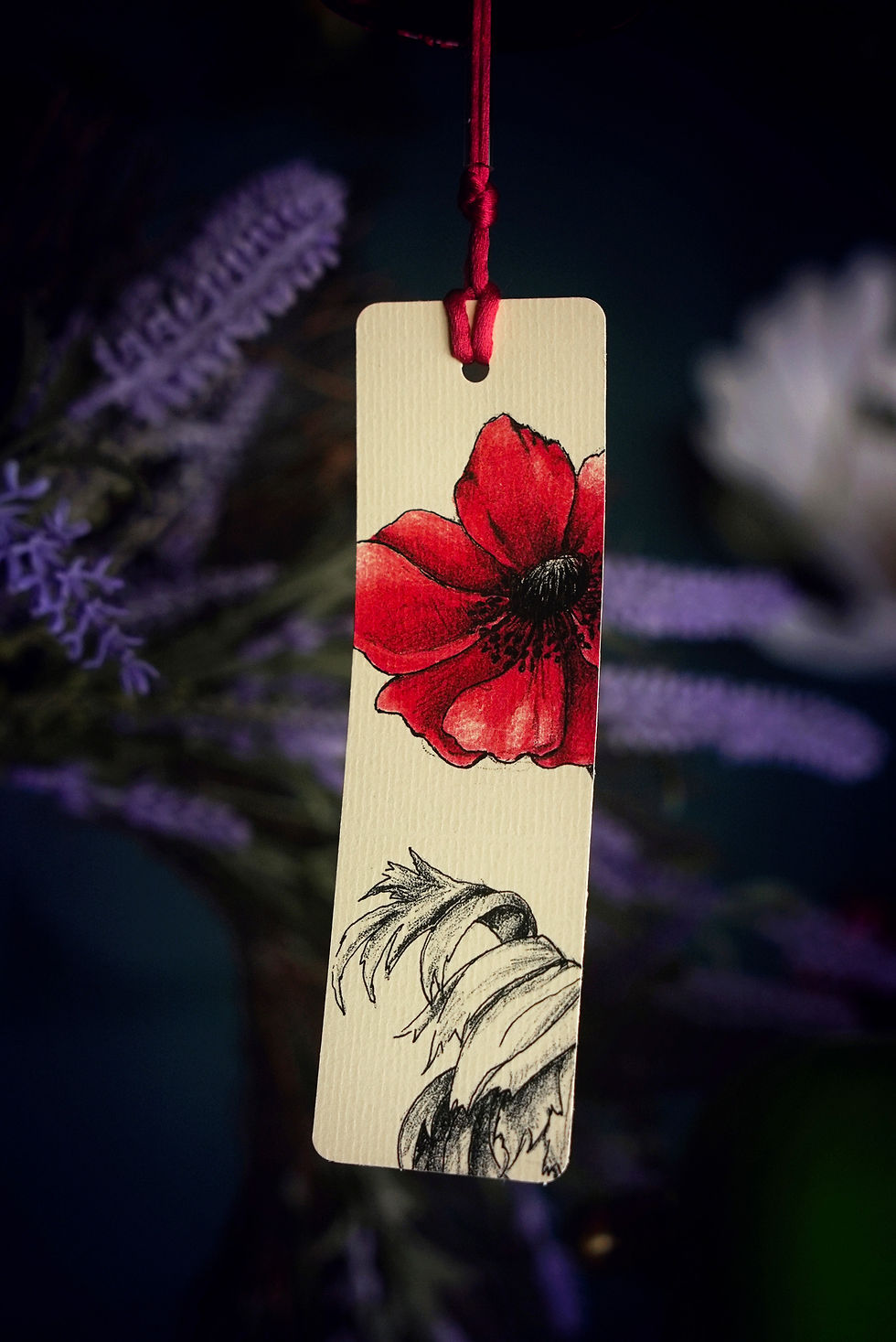 Dessin à l'encre d'un coquelicot