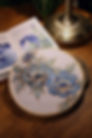 Cercle peinture sur soie réalisé à la main
