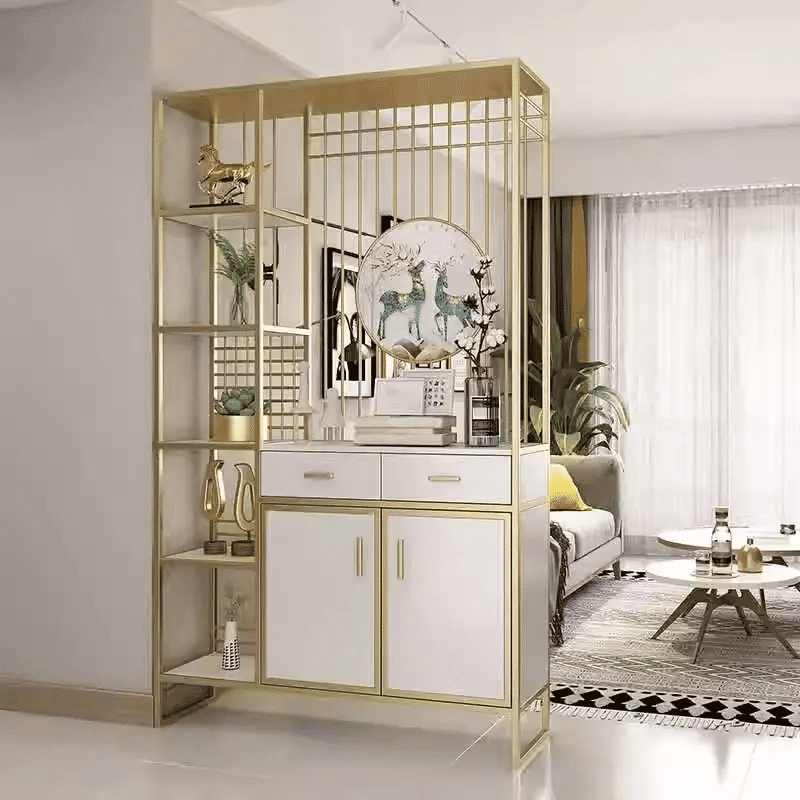 Küçük resim: SPR8640 Modern Metal Raflı Oda Bölücü Seperatör Kitaplık Standı