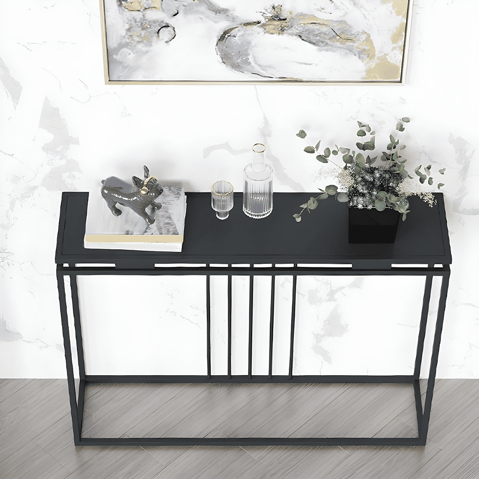 Küçük resim: DRS-057 Modern Dikdörtgen Konsol Masa Metal Metal Ayaklı