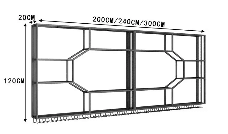Küçük resim: ŞRP1004 Modern Duvara Monte Metal Ahşap Panel Şaraplık Standı