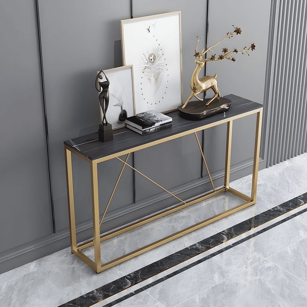 Küçük resim: DRS-K1 Modern Dikdörtgen Konsol Masa MDF Metal Ayaklı