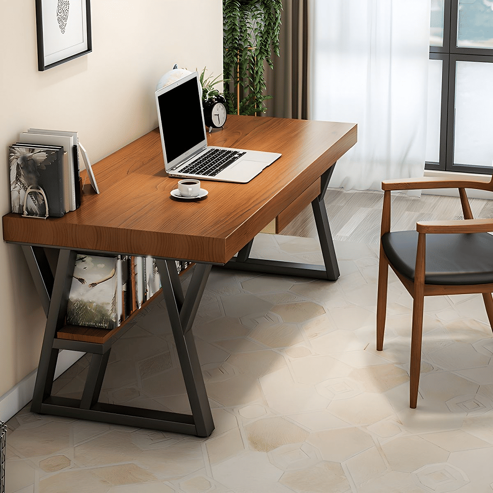 Küçük resim: KC-0246 Endüstriyel MDF Bilgisayar Masası, Metal Çalışma Masası 200 cm
