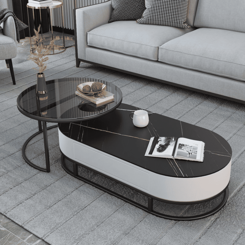 Modern Oval Mermer Orta Sehpa SKU7665989